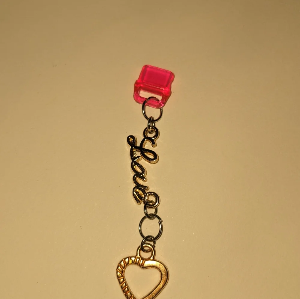 Dust Plug Charm Kindle and charging port USB-C USBc Cute heart and 